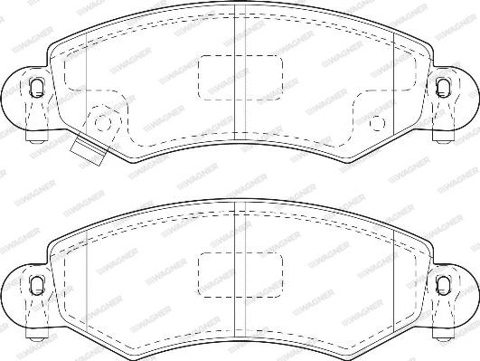 Wagner WBP23253A - Тормозные колодки, дисковые, комплект www.autospares.lv