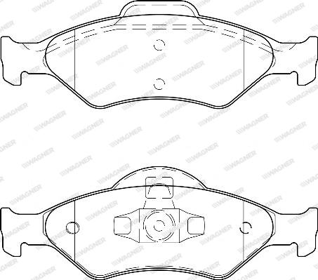 Wagner WBP23200A - Тормозные колодки, дисковые, комплект www.autospares.lv