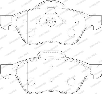 Wagner WBP23215A - Тормозные колодки, дисковые, комплект www.autospares.lv