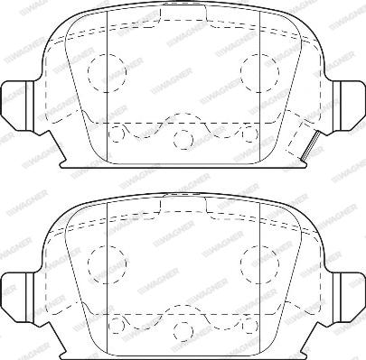 Wagner WBP23284A - Bremžu uzliku kompl., Disku bremzes www.autospares.lv