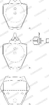 Wagner WBP23280A - Тормозные колодки, дисковые, комплект www.autospares.lv