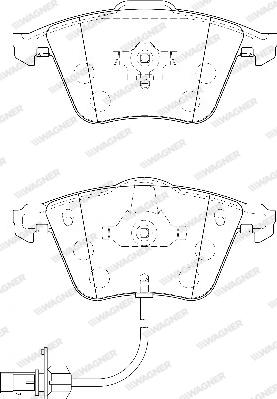 Wagner WBP23763A - Bremžu uzliku kompl., Disku bremzes www.autospares.lv