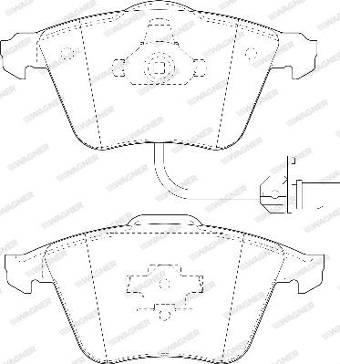 Wagner WBP23762A - Тормозные колодки, дисковые, комплект www.autospares.lv