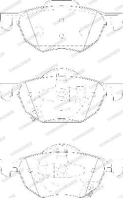 Wagner WBP23719A - Тормозные колодки, дисковые, комплект www.autospares.lv