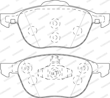 Wagner WBP23723B - Тормозные колодки, дисковые, комплект www.autospares.lv