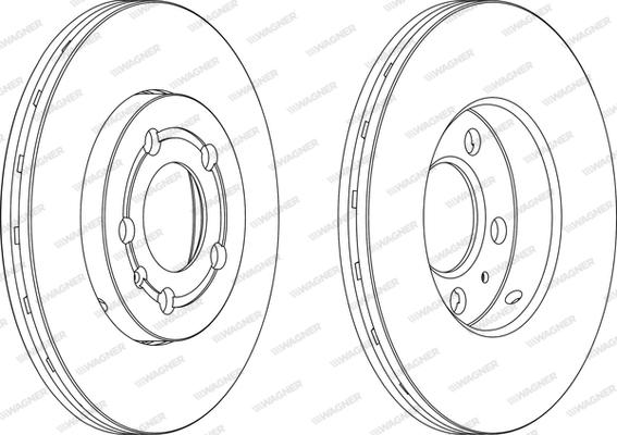 Wagner WGR0927-1 - Тормозной диск www.autospares.lv