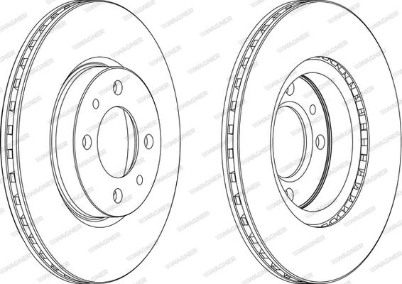 Wagner WGR0521-1 - Brake Disc www.autospares.lv