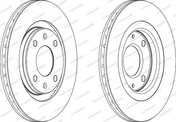 Wagner WGR0192-1 - Тормозной диск www.autospares.lv