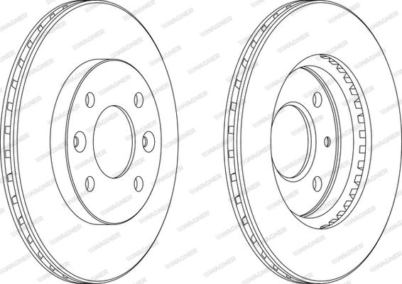 Wagner WGR0158-1 - Bremžu diski www.autospares.lv