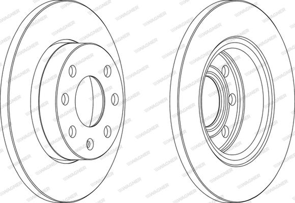 Wagner WGR0116-1 - Bremžu diski autospares.lv