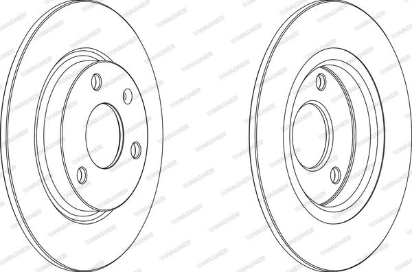 Wagner WGR0132-1 - Тормозной диск www.autospares.lv