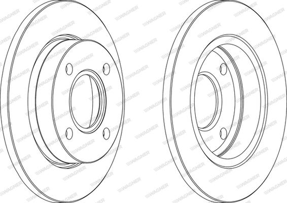 Wagner WGR0845-1 - Тормозной диск www.autospares.lv