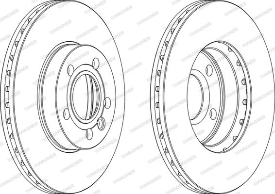 Wagner WGR0846-1 - Тормозной диск www.autospares.lv