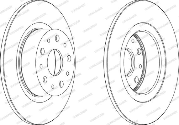 Wagner WGR0805-1 - Bremžu diski www.autospares.lv