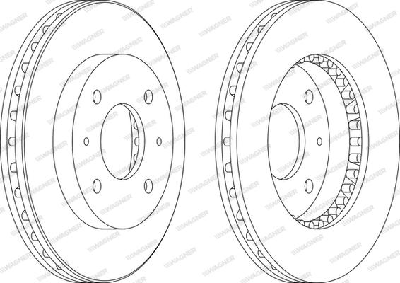 Wagner WGR0885-1 - Bremžu diski www.autospares.lv