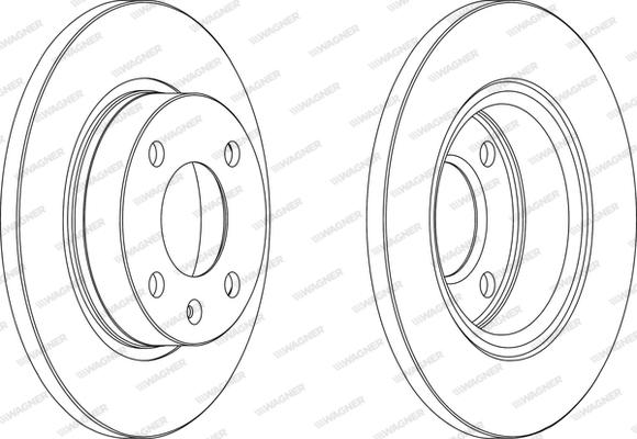 Wagner WGR0875-1 - Bremžu diski www.autospares.lv