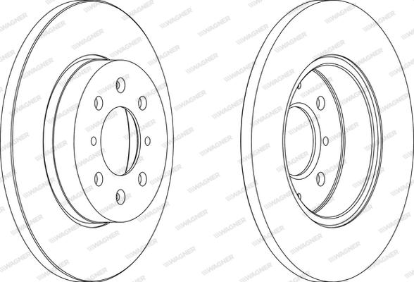 Wagner WGR0872-1 - Brake Disc www.autospares.lv