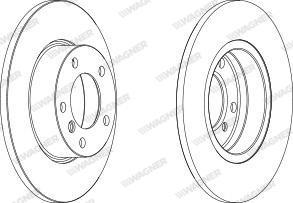 Wagner WGR0248-1 - Тормозной диск www.autospares.lv