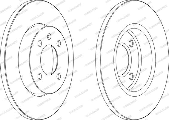 Wagner WGR0205-1 - Bremžu diski www.autospares.lv