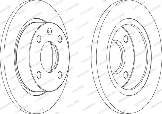 Wagner WGR0208-1 - Bremžu diski www.autospares.lv