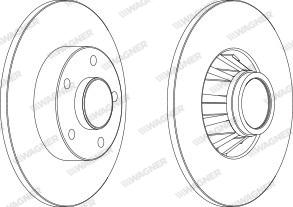 Wagner WGR1498-1 - Brake Disc www.autospares.lv