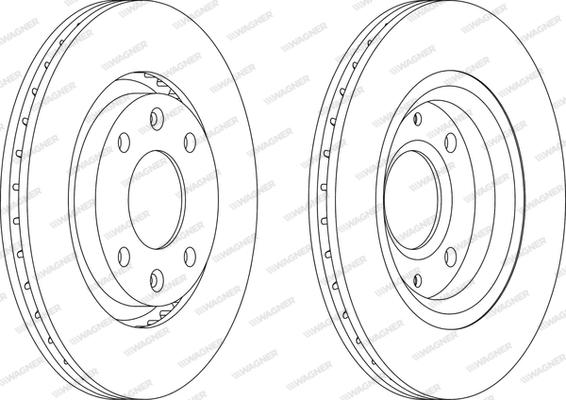 Wagner WGR1140-1 - Тормозной диск www.autospares.lv