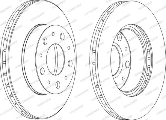 Wagner WGR1171-1 - Brake Disc www.autospares.lv