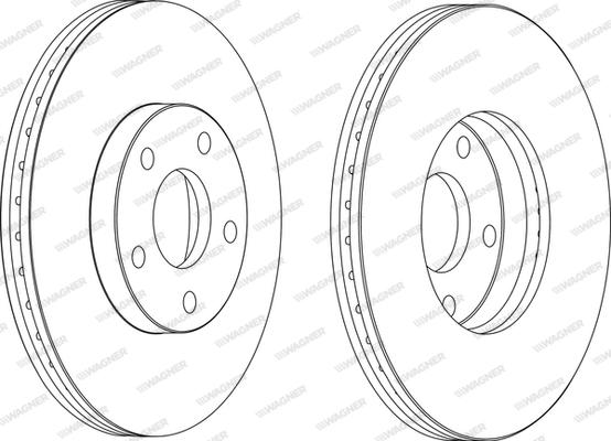 Wagner WGR1172-1 - Тормозной диск www.autospares.lv