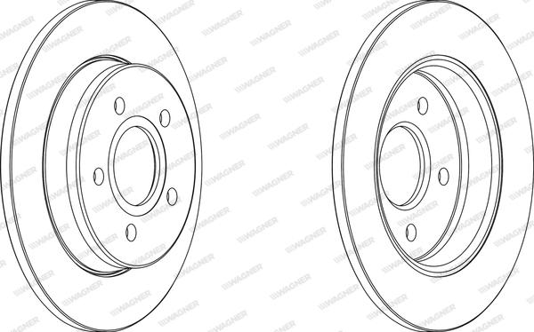 Wagner WGR1226-1 - Brake Disc www.autospares.lv