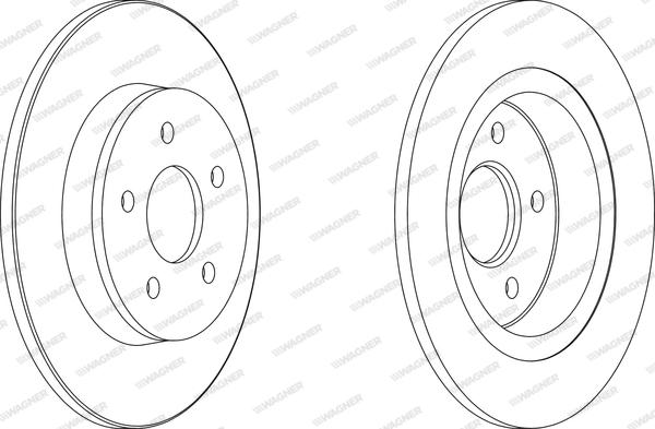 Wagner WGR1227-1 - Тормозной диск www.autospares.lv