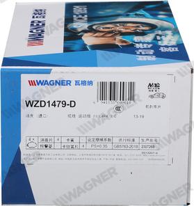 Wagner WZD1479-D - Bremžu uzliku kompl., Disku bremzes www.autospares.lv