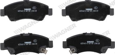 Wagner WZD1643-D - Bremžu uzliku kompl., Disku bremzes www.autospares.lv