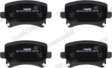 Wagner WZD1108-D - Bremžu uzliku kompl., Disku bremzes www.autospares.lv