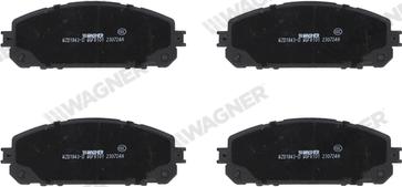 Wagner WZD1843-D - Bremžu uzliku kompl., Disku bremzes www.autospares.lv