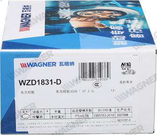 Wagner WZD1831-D - Bremžu uzliku kompl., Disku bremzes www.autospares.lv