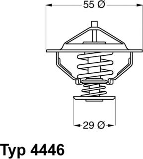 WAHLER 4446.83D - Термостат охлаждающей жидкости / корпус www.autospares.lv