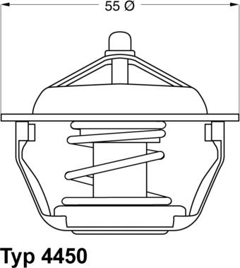 WAHLER 4450.83D - Coolant thermostat / housing www.autospares.lv