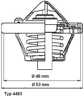 WAHLER 4483.82D - Termostats, Dzesēšanas šķidrums autospares.lv