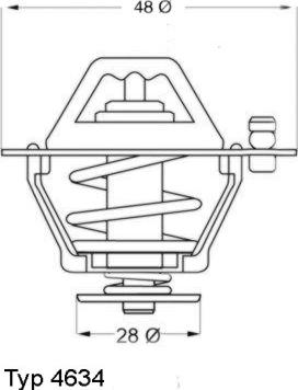 WAHLER 4634.76 - Termostats, Dzesēšanas šķidrums autospares.lv