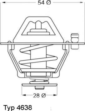 WAHLER 463882D - Термостат охлаждающей жидкости / корпус www.autospares.lv