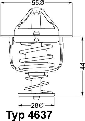 WAHLER 4637.88D - Termostats, Dzesēšanas šķidrums autospares.lv