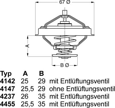 WAHLER 4147.80D - Coolant thermostat / housing www.autospares.lv