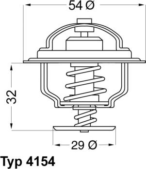 WAHLER 4154.82D - Термостат охлаждающей жидкости / корпус www.autospares.lv