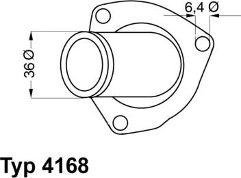 WAHLER 4168.92D - Термостат охлаждающей жидкости / корпус www.autospares.lv