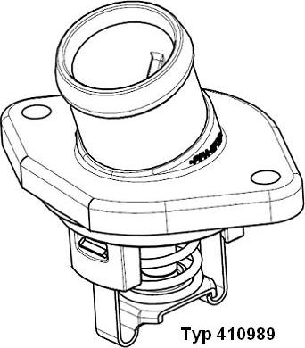 WAHLER 410989.80D - Термостат охлаждающей жидкости / корпус www.autospares.lv