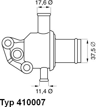 WAHLER 410007.87D - Термостат охлаждающей жидкости / корпус www.autospares.lv