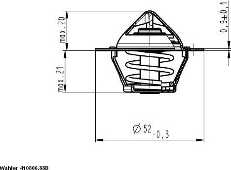 WAHLER 41080688D - Termostats, Dzesēšanas šķidrums autospares.lv