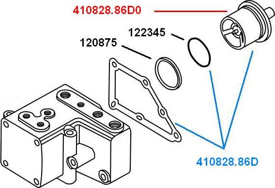 WAHLER 410828.86D - Termostats, Dzesēšanas šķidrums www.autospares.lv