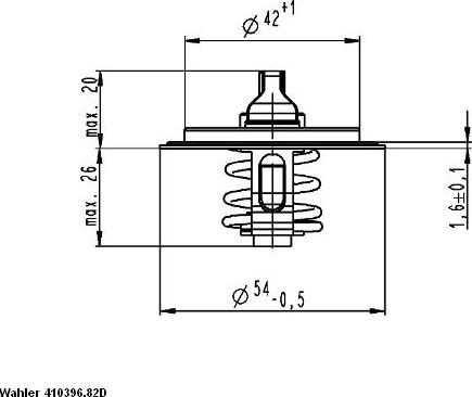 WAHLER 410396.82D - Термостат охлаждающей жидкости / корпус www.autospares.lv