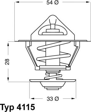 WAHLER 4115.92D - Coolant thermostat / housing www.autospares.lv